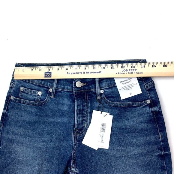 NEW Calvin Klein Women's Jeans Mid Rise Slim Fit Boyfriend Button Fly 27 x 29" - Picture 5 of 12